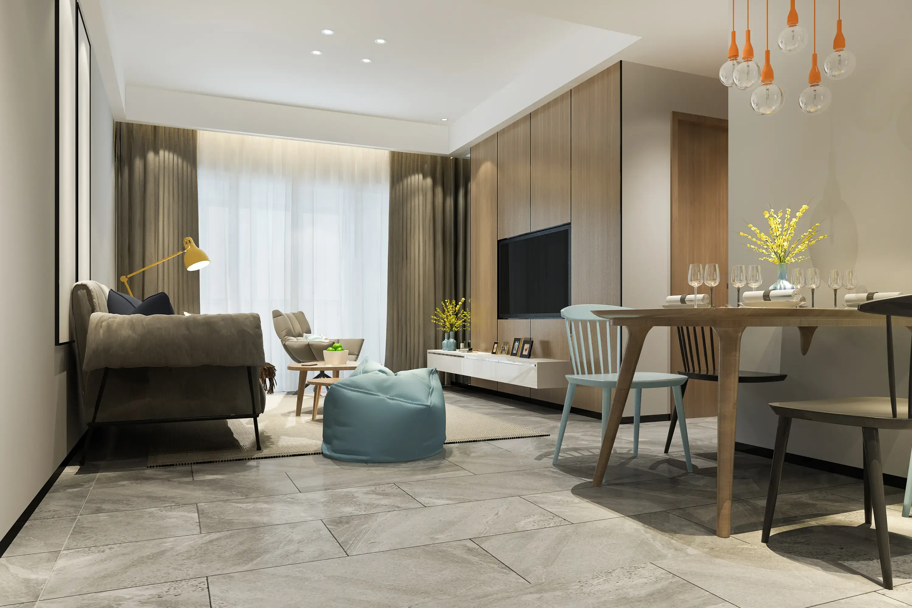 3d-rendering-loft-luxury-living-room-with-shelf-near-dining-table copy
